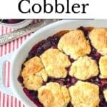 Cherry Cobbler with Biscuit Topping Pinterest Image
