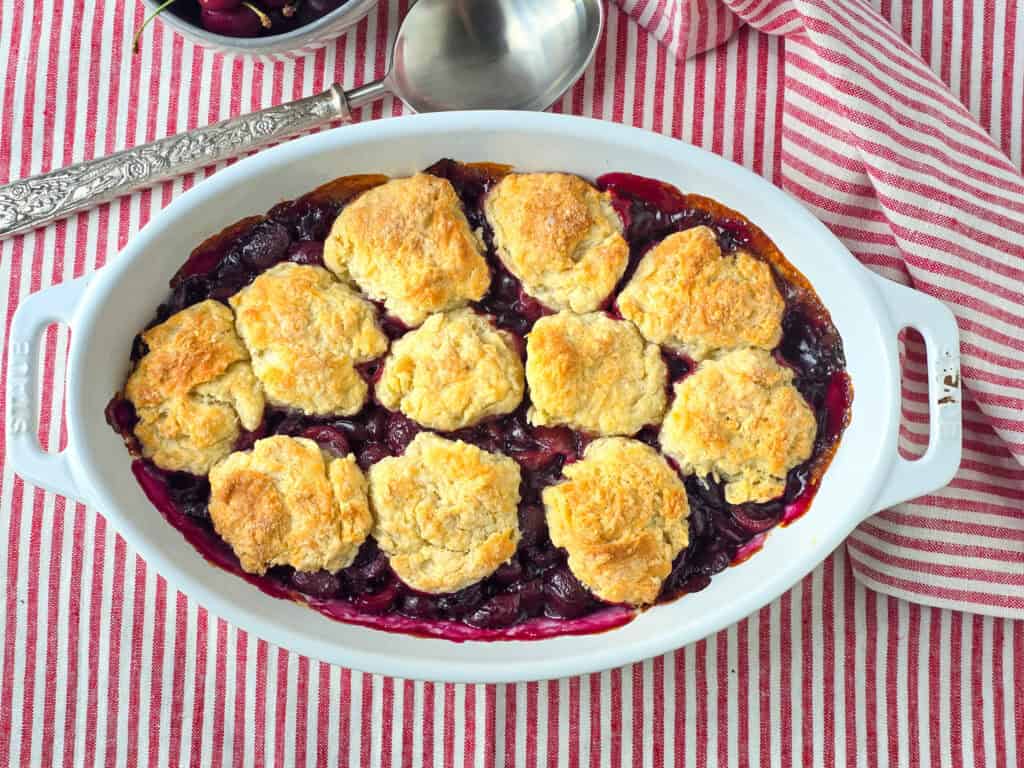 Cherry Cobbler with Biscuit Topping