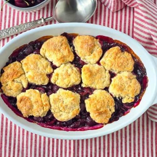 Cherry Cobbler with Biscuit Topping