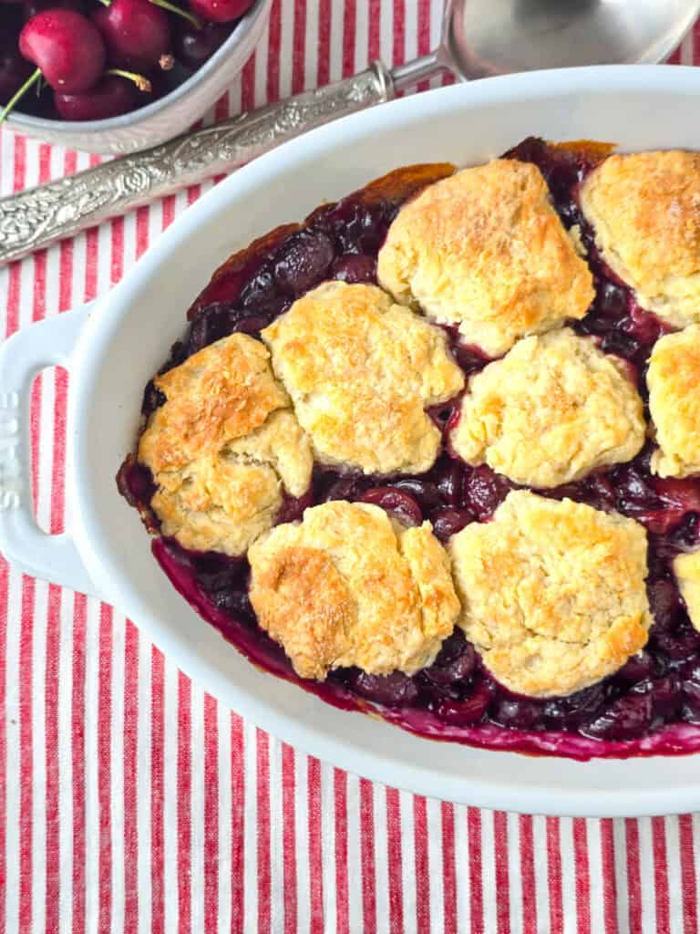 Cherry Cobbler with Biscuit Topping