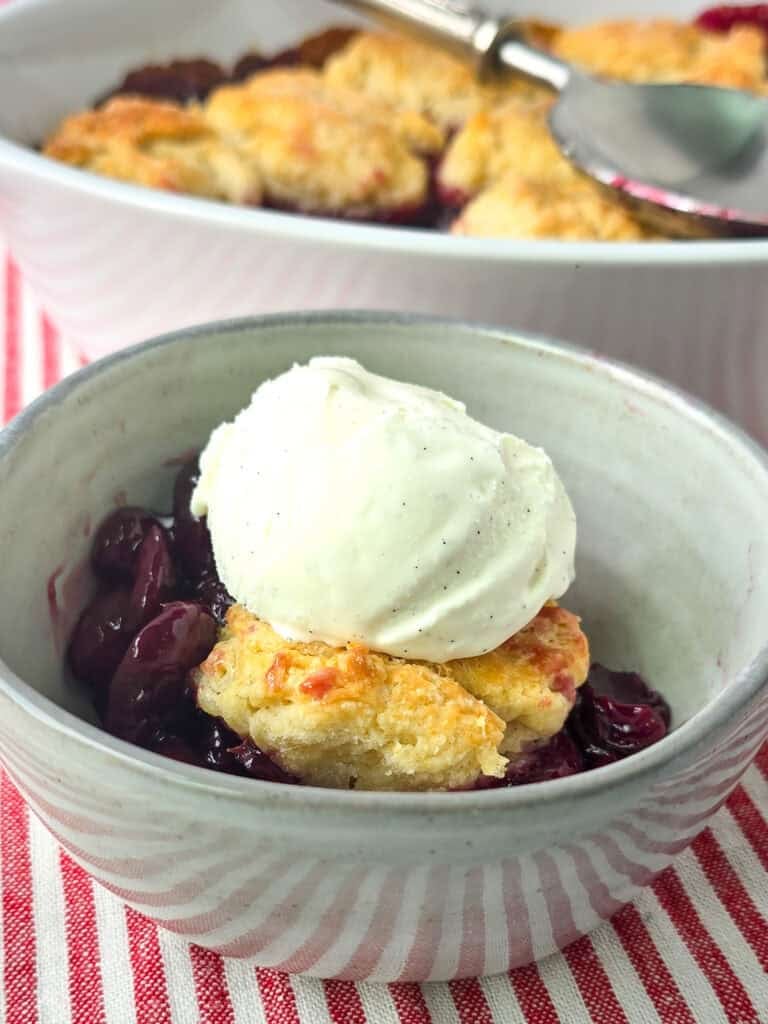 Cherry Cobbler with Biscuit Topping