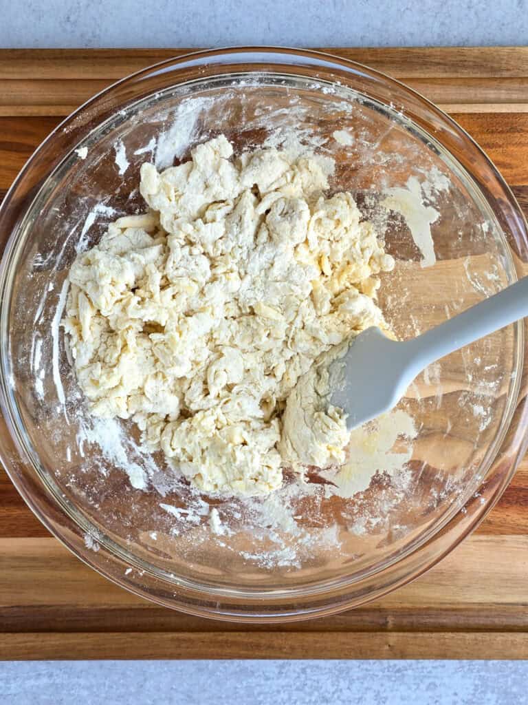 Cherry Cobbler with Biscuit Topping preparation