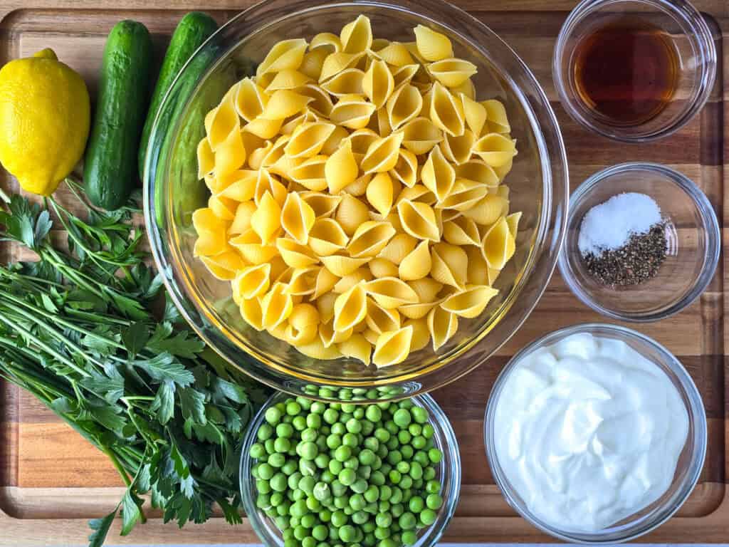 Green Goddess Pasta Salad Ingredients