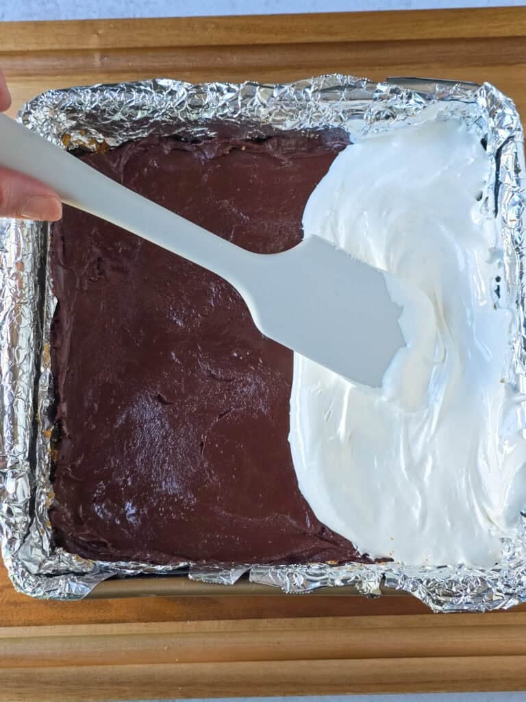 Fudgy Smores Bars preparation