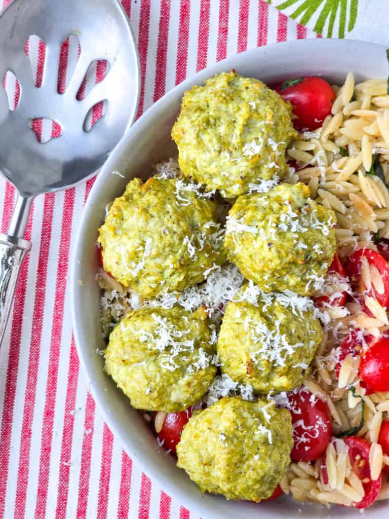 Pesto Chicken Meatballs
