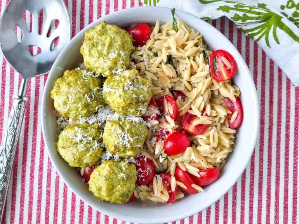 Pesto Chicken Meatballs