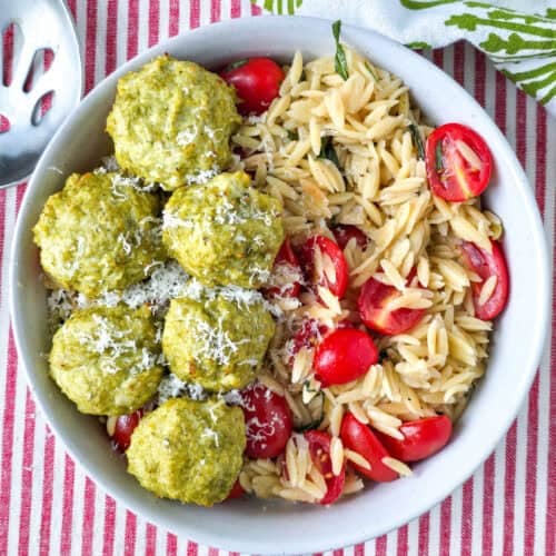 Pesto Chicken Meatballs