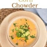 Chicken and Corn Chowder Pinterest Image