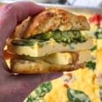 Sheet Pan Eggs - breakfast sandwich