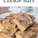 Snickerdoodle Cookie Bars Pinterest Image
