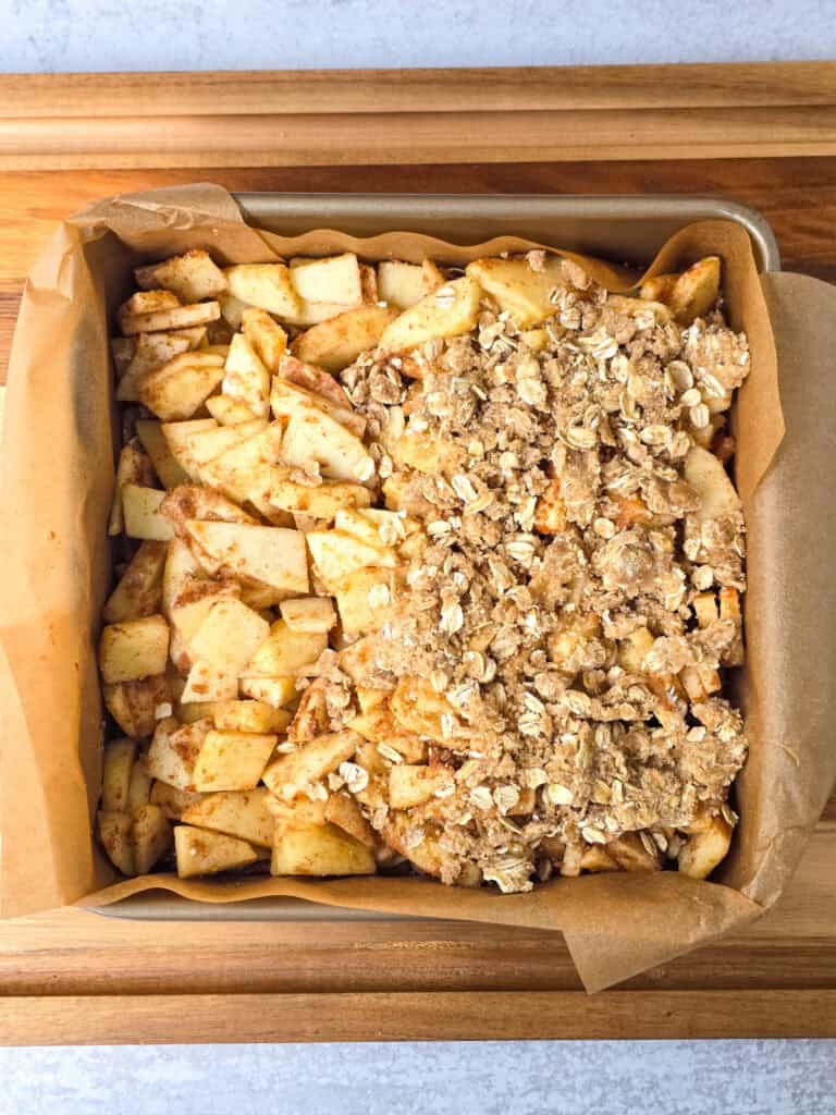 Apple Pie Bars preparation