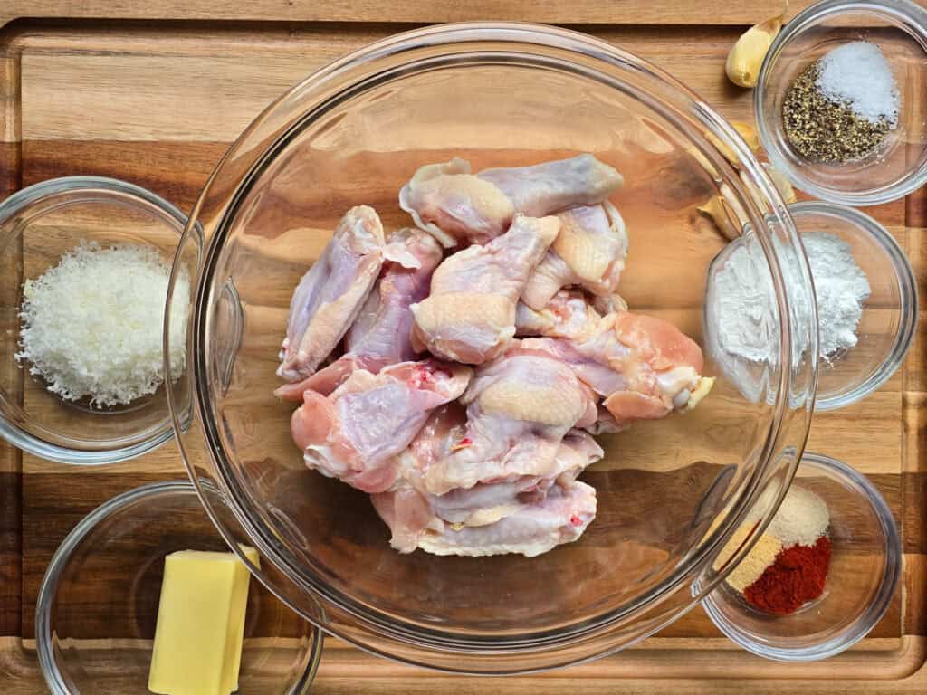 Garlic Parmesan Chicken Wings ingredients