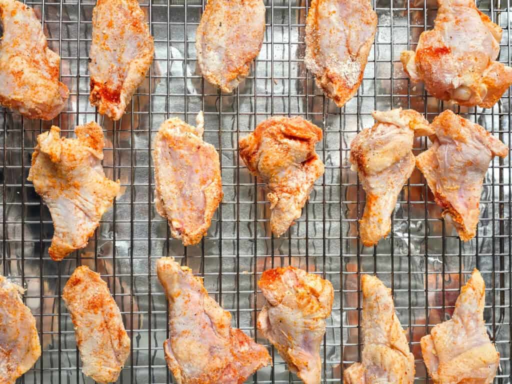 Garlic Parmesan Chicken Wings preparation
