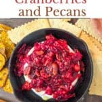 Baked Brie with Cranberries and Pecans Pinterest Image