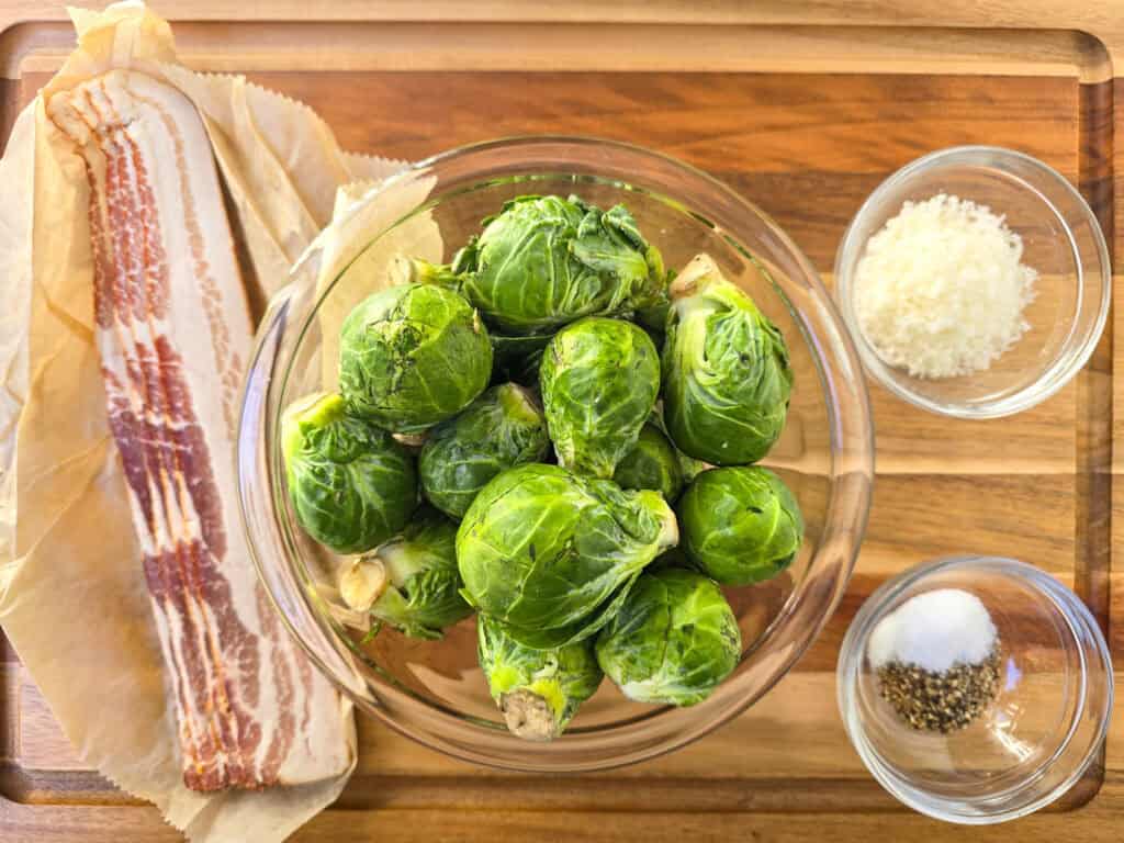 Roasted Brussels Sprouts with Bacon ingredients