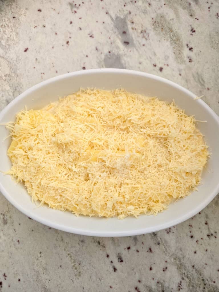 Scalloped Potatoes with Gruyere preparation